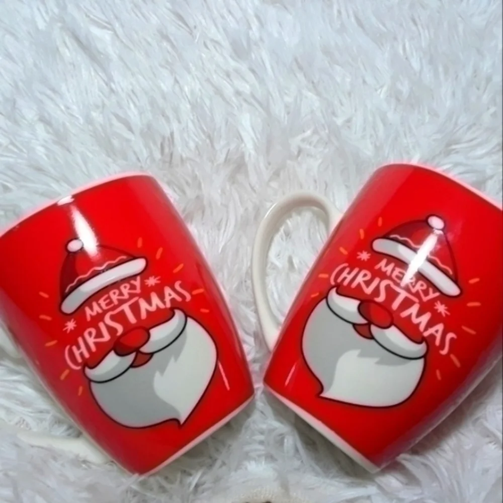 Merry Christmas Bearded Santa Mugs